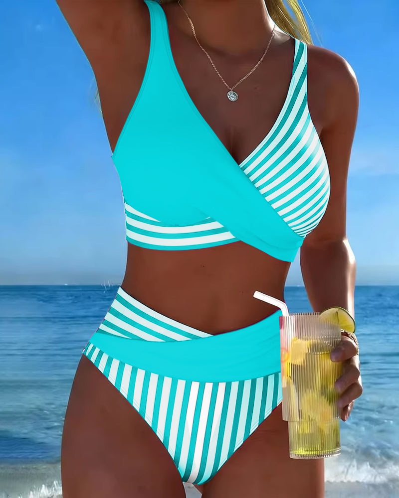 Giulia — Crossed Stripes Bikini