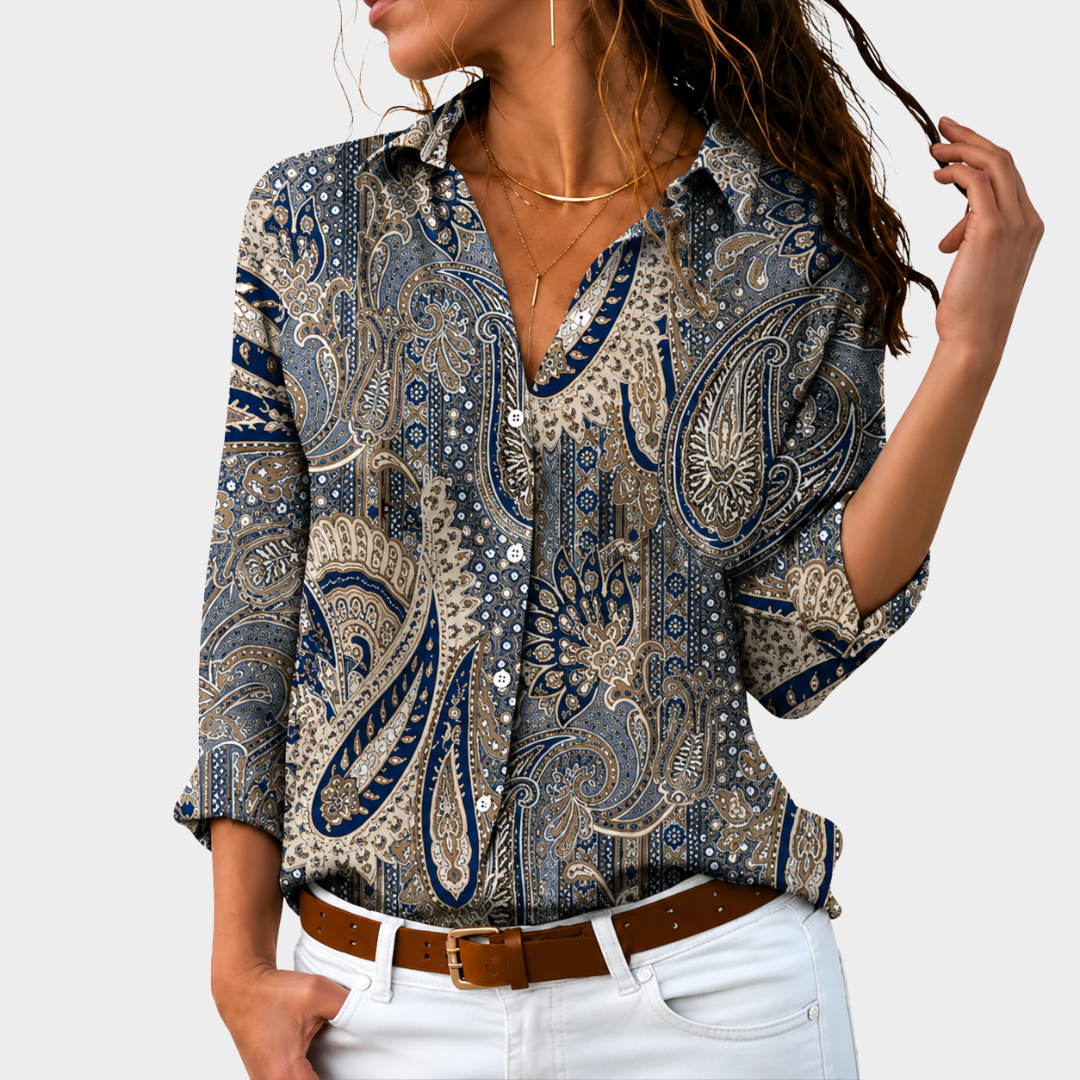 Evelyn | Timeless Paisley Charm Blouse
