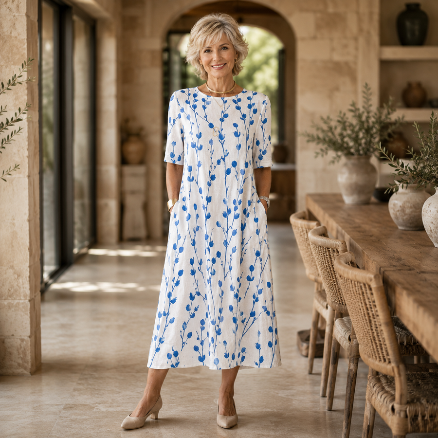 Mabel | Floral Pocket Midi Dress
