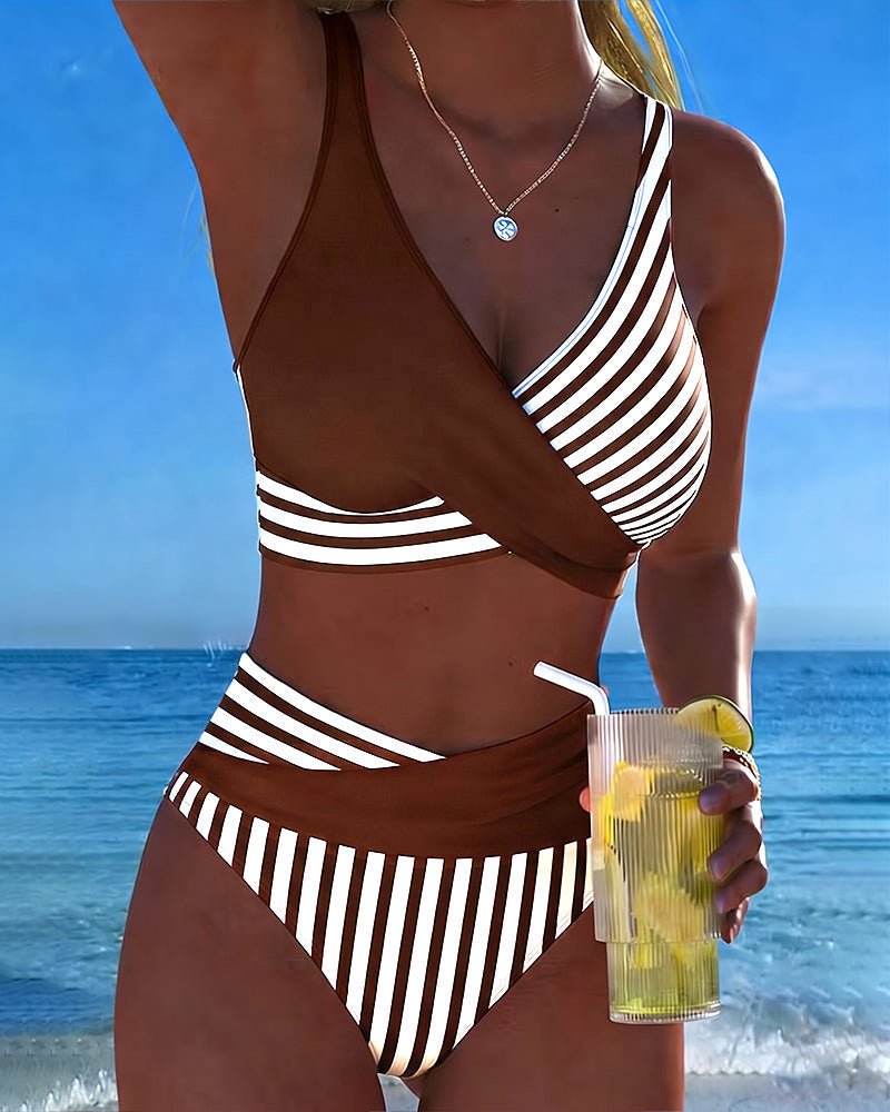 Giulia — Crossed Stripes Bikini