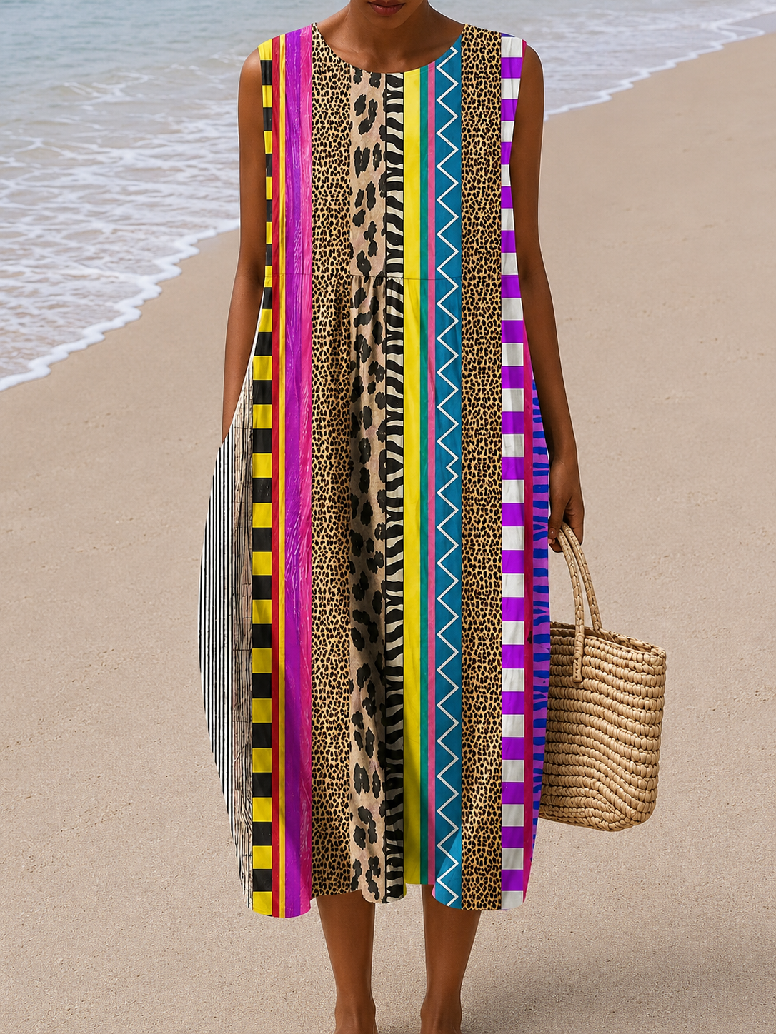 Gabrielle | Sleeveless Relaxed Midi Dress