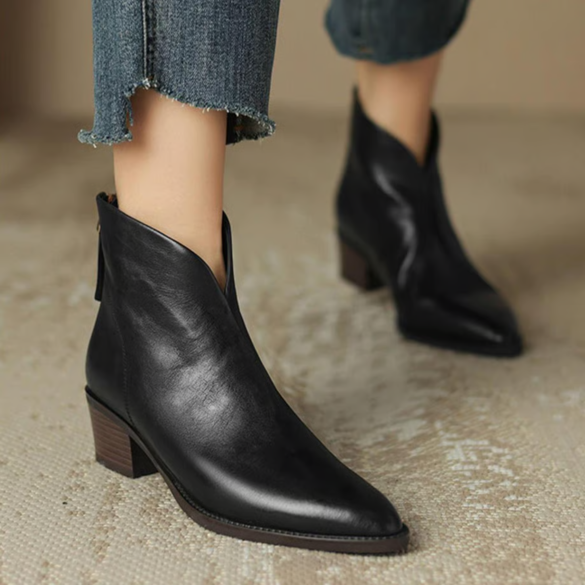 Beryl | Leather Ankle Boots