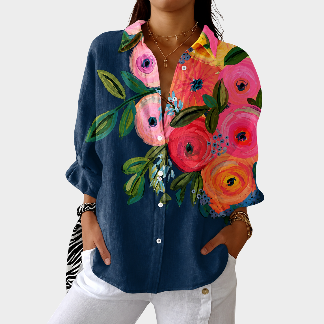 Natalie | Light And Colourful Printed Blouse