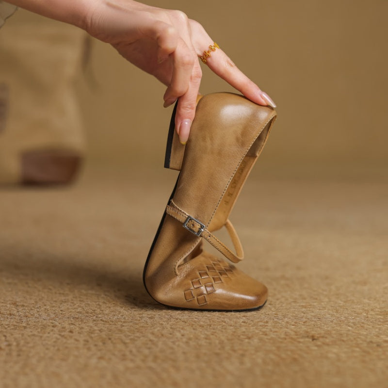 Verity | Square Toe Mary Jane Flat