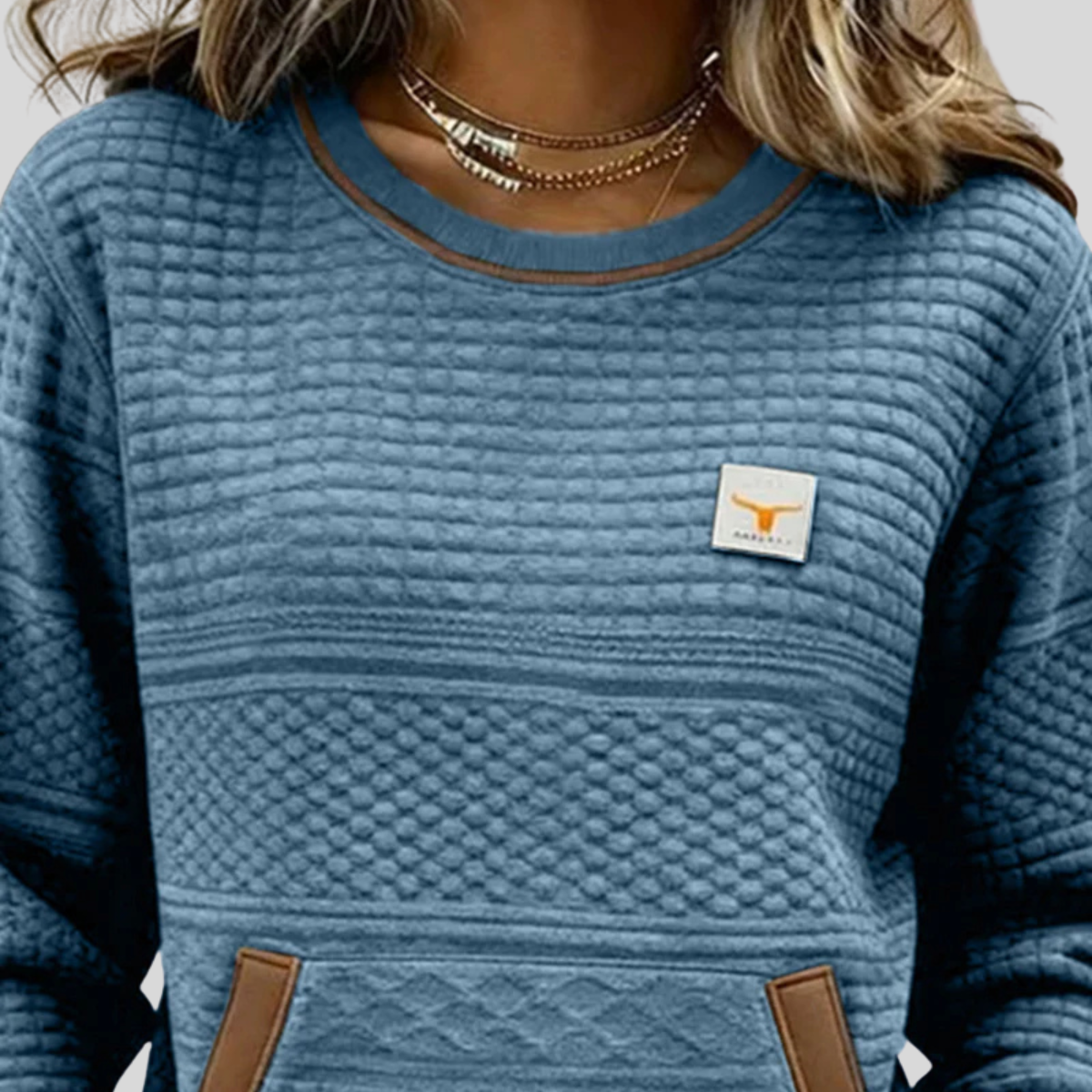 Noelle | Crew Neck Colourblock Sweatshirt