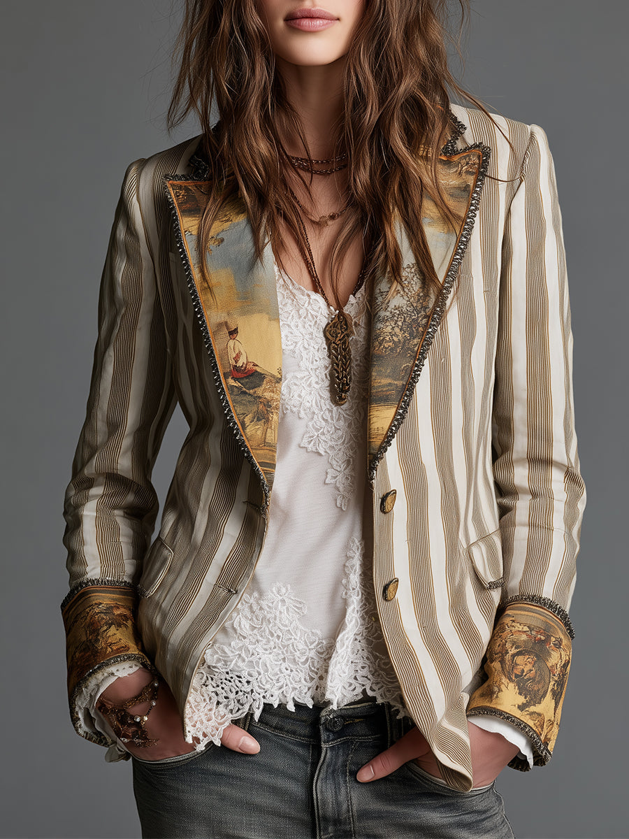 Constance | Boho Stripe Blazer