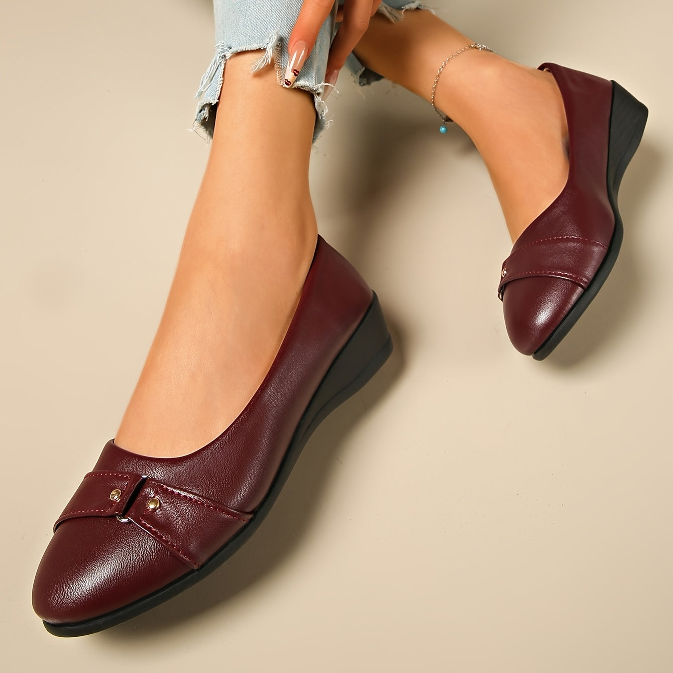 Mavis | Cushioned Wedge Flats