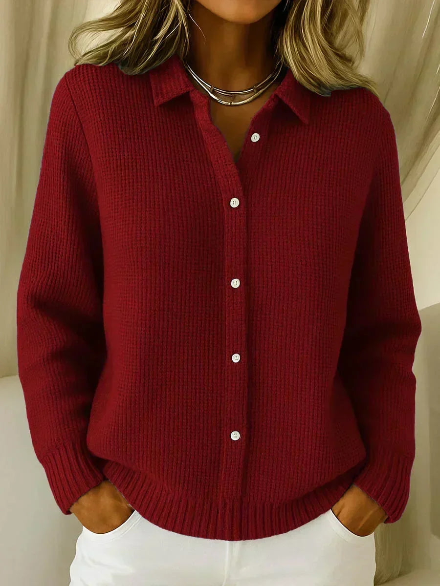 Arabella | Textured Knit Button Up Cardigan