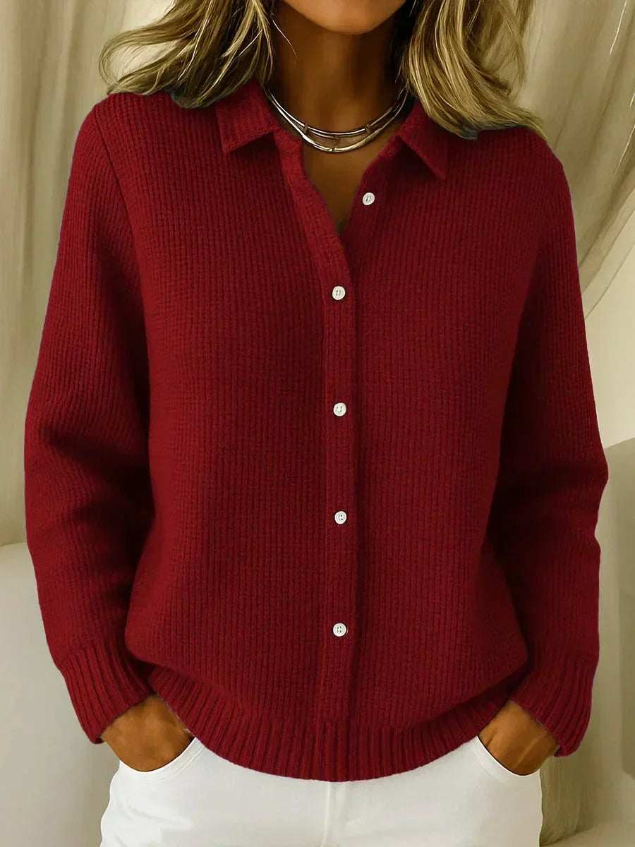 Camille | Textured Button Front Cardigan