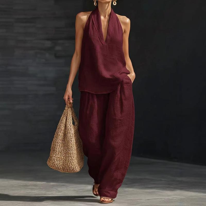 Ainhoa | Linen Textured Two Piece Set
