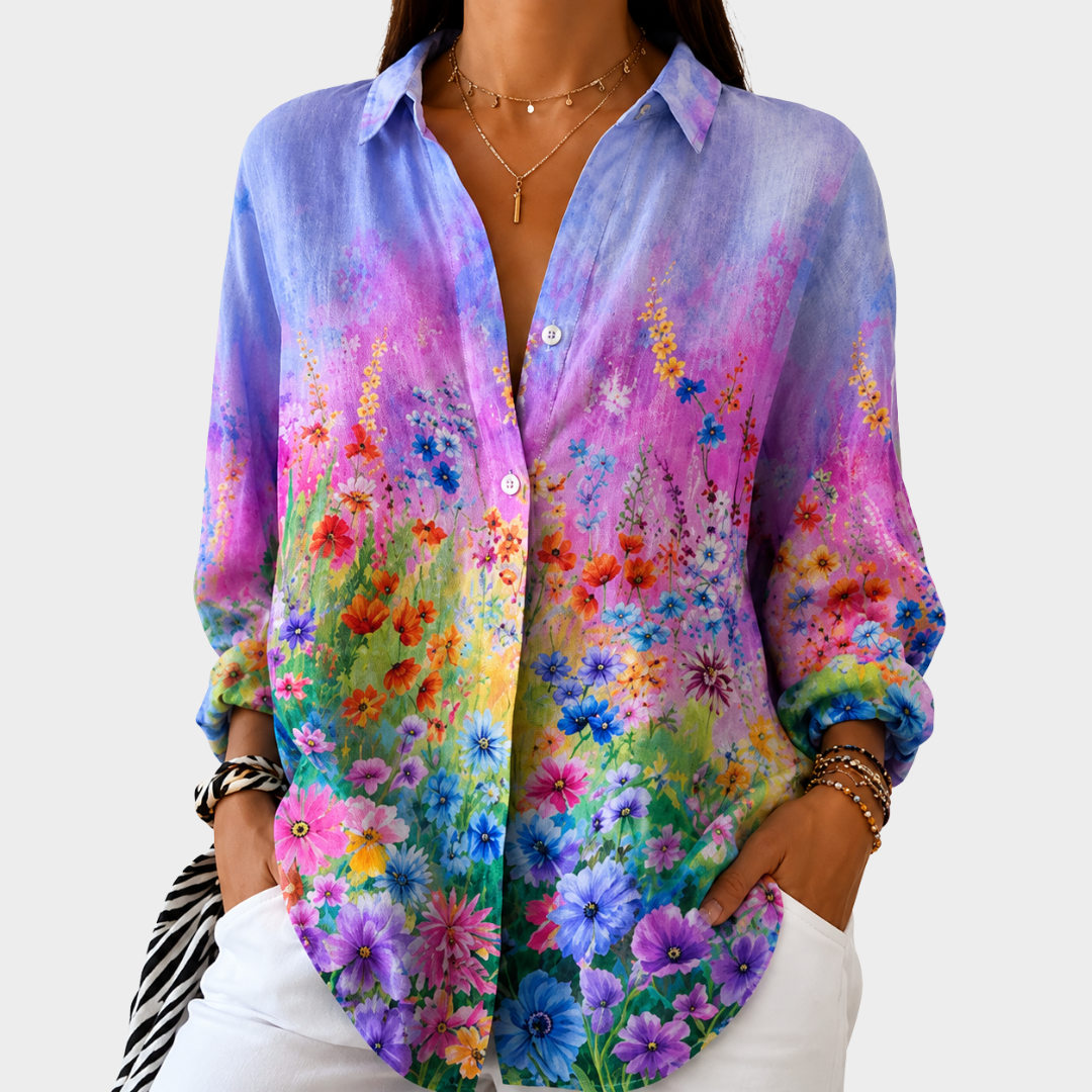 Vivian | Wildflower Sunset Garden Blouse