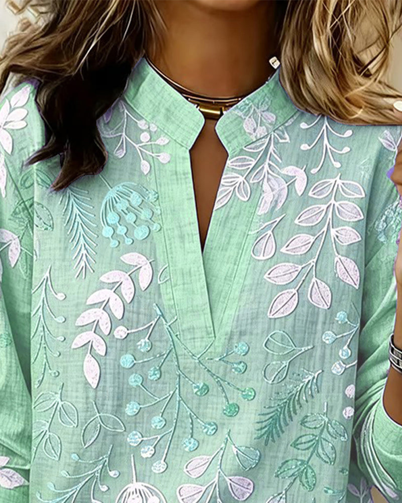Liliane | Botanical Print Blouse