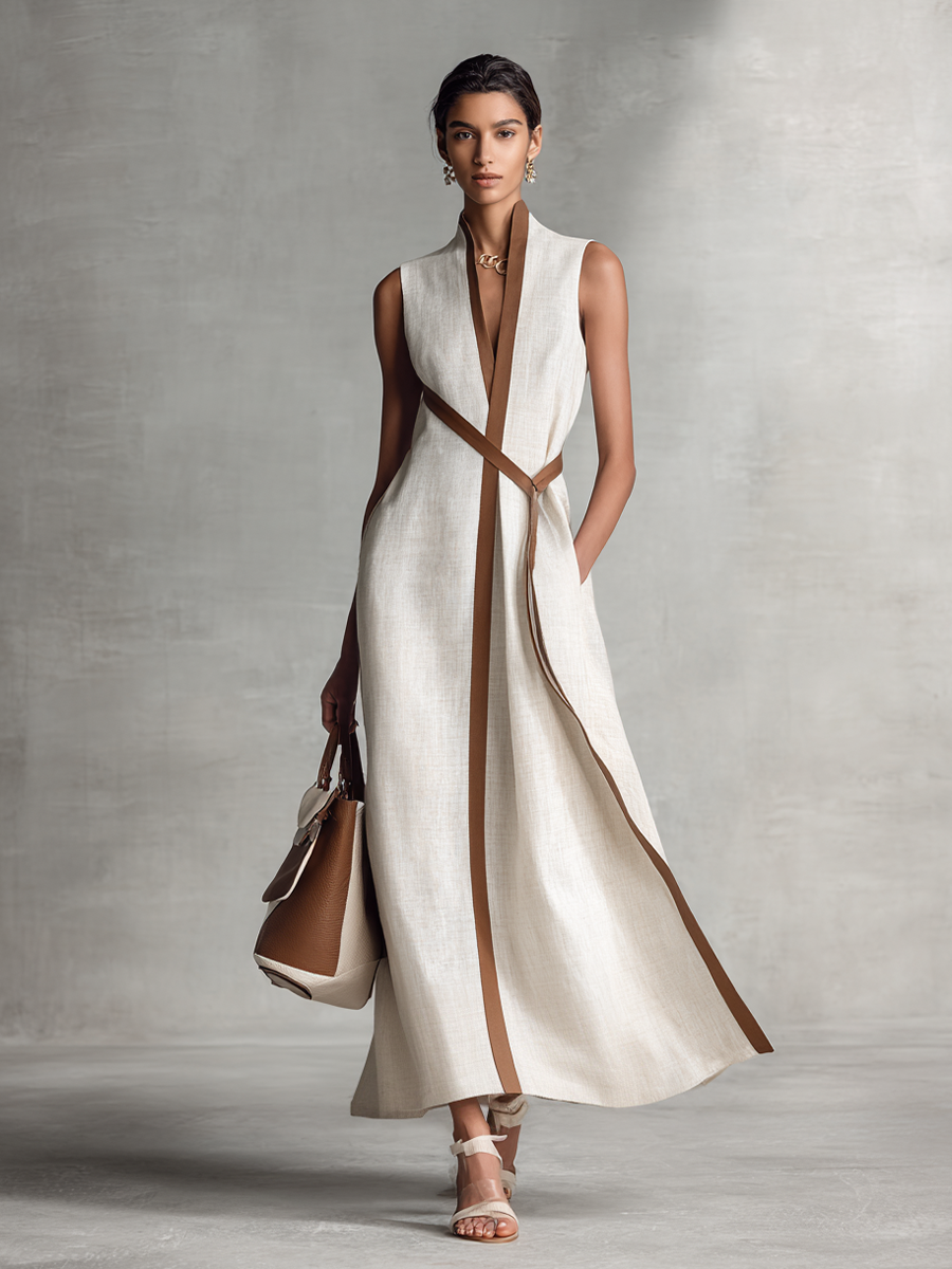 Suzanne | Elegant V Neck Summer Maxi Dress