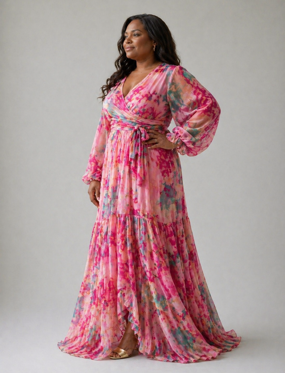 Jacinta | Wrap Dress with Floral Print