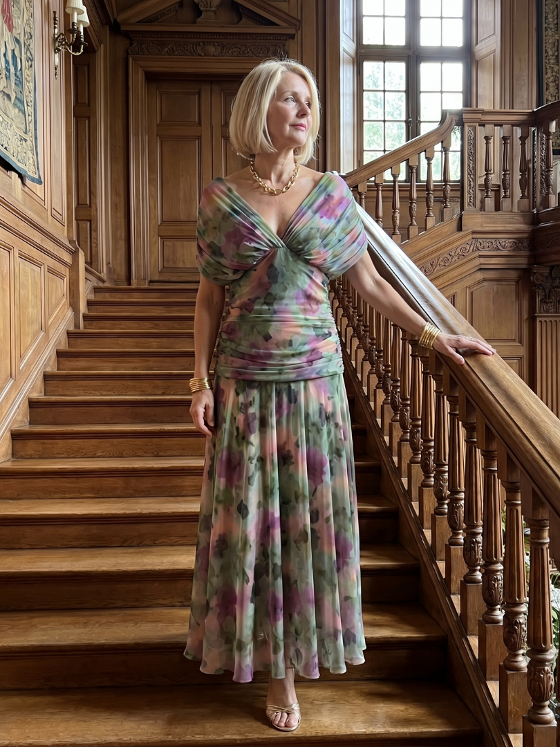 Rosamonda | Off Shoulder Flow Midi Dress
