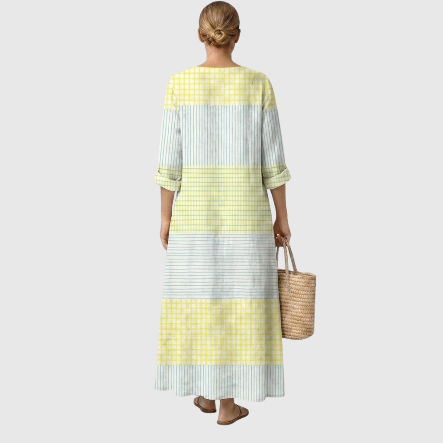 Esther | Relaxed V Neck Midi Dress
