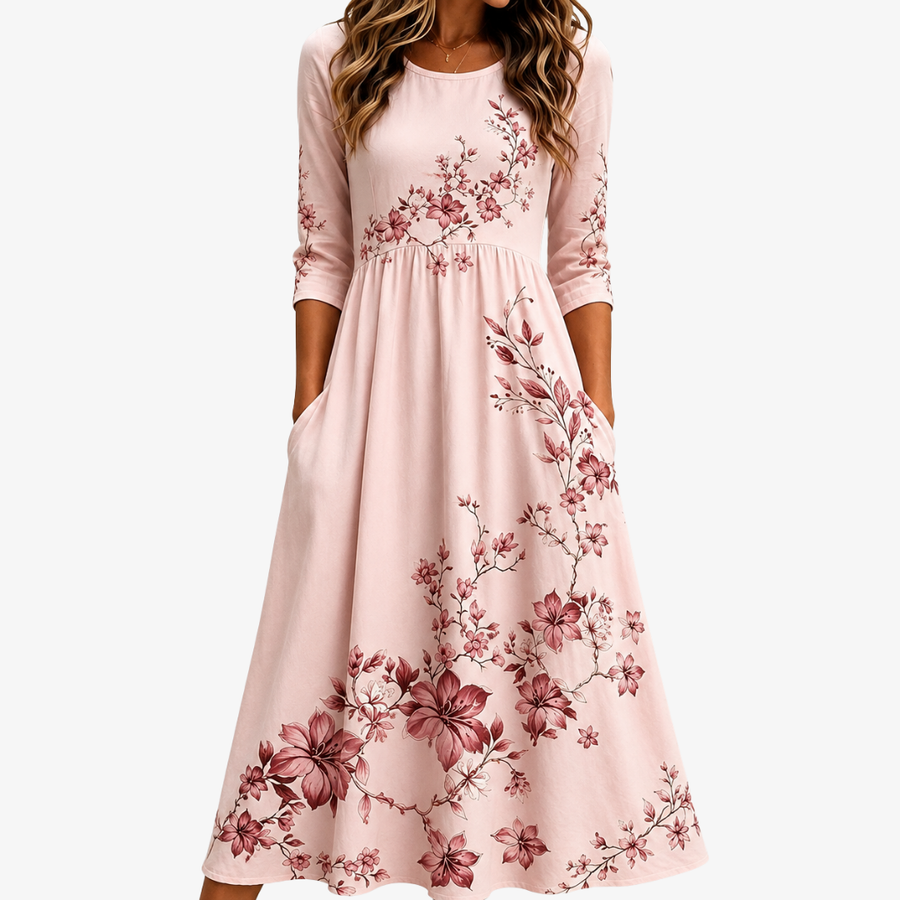 Lottie | Floral Pocket Midi Dress
