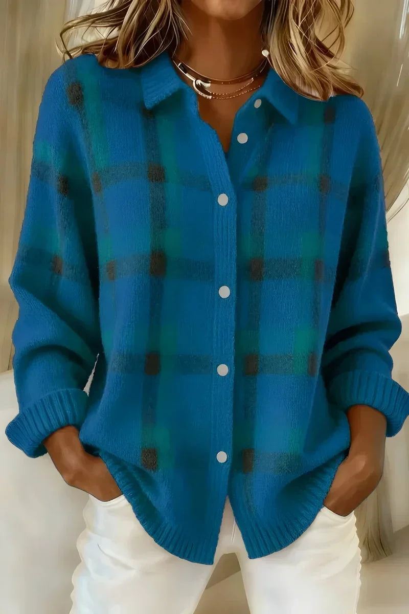 Camilla | Brushed Plaid Cardigan