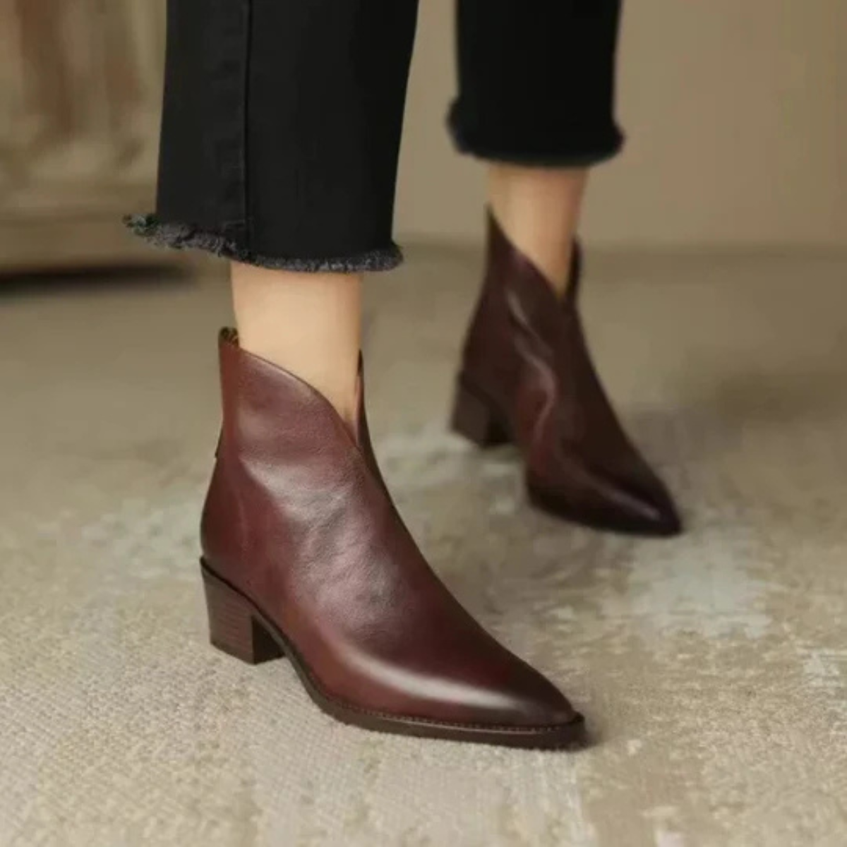 Beryl | Leather Ankle Boots
