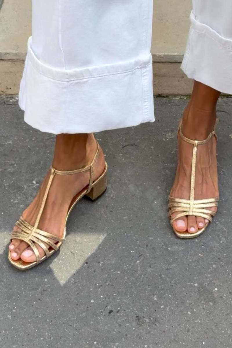 Allegra — Gold Sandals, Everyday Elegance