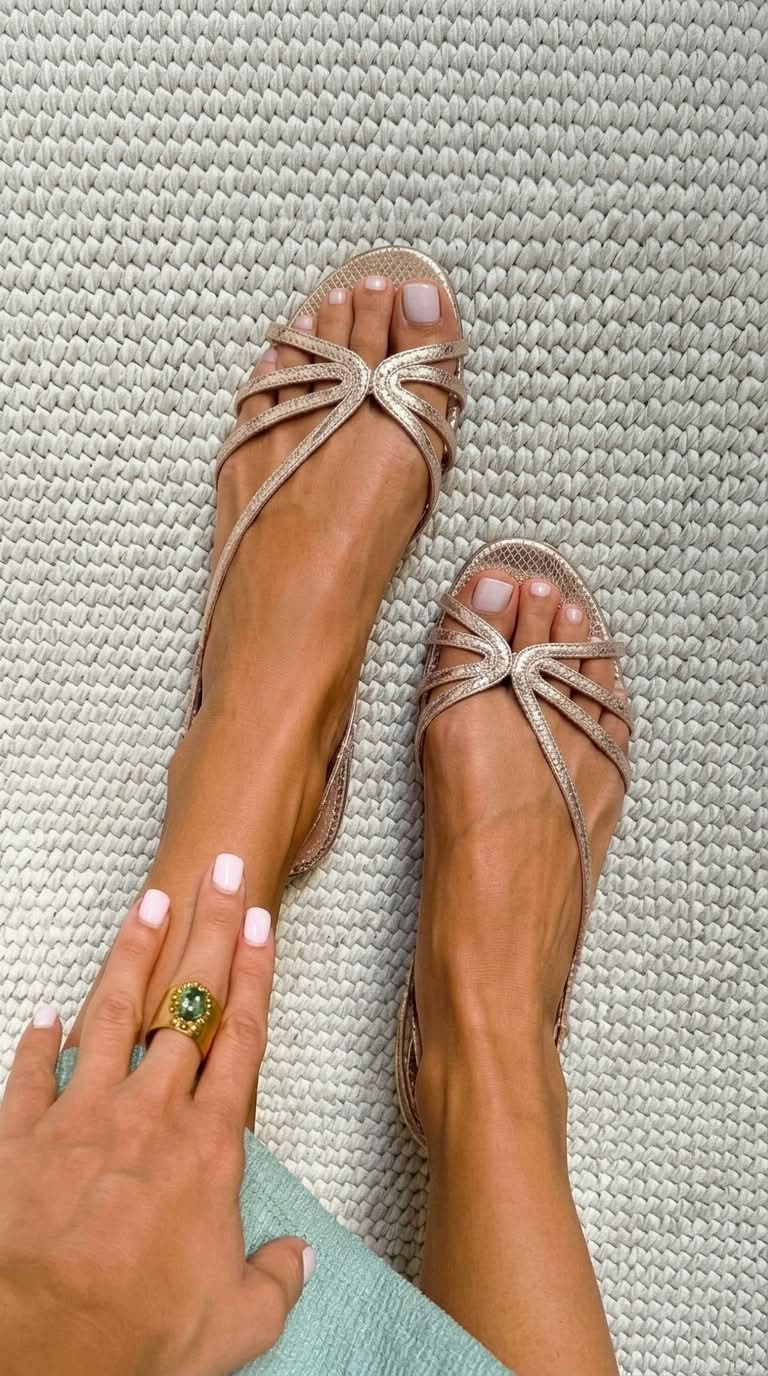 Ginevra — Gold Strappy Sandals