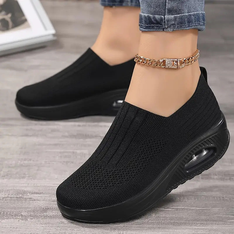 Barbara | Cushioned Mesh Slip On Shoes