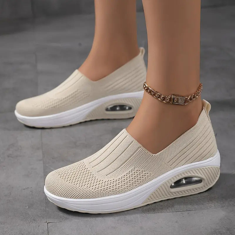 Barbara | Cushioned Mesh Slip On Shoes