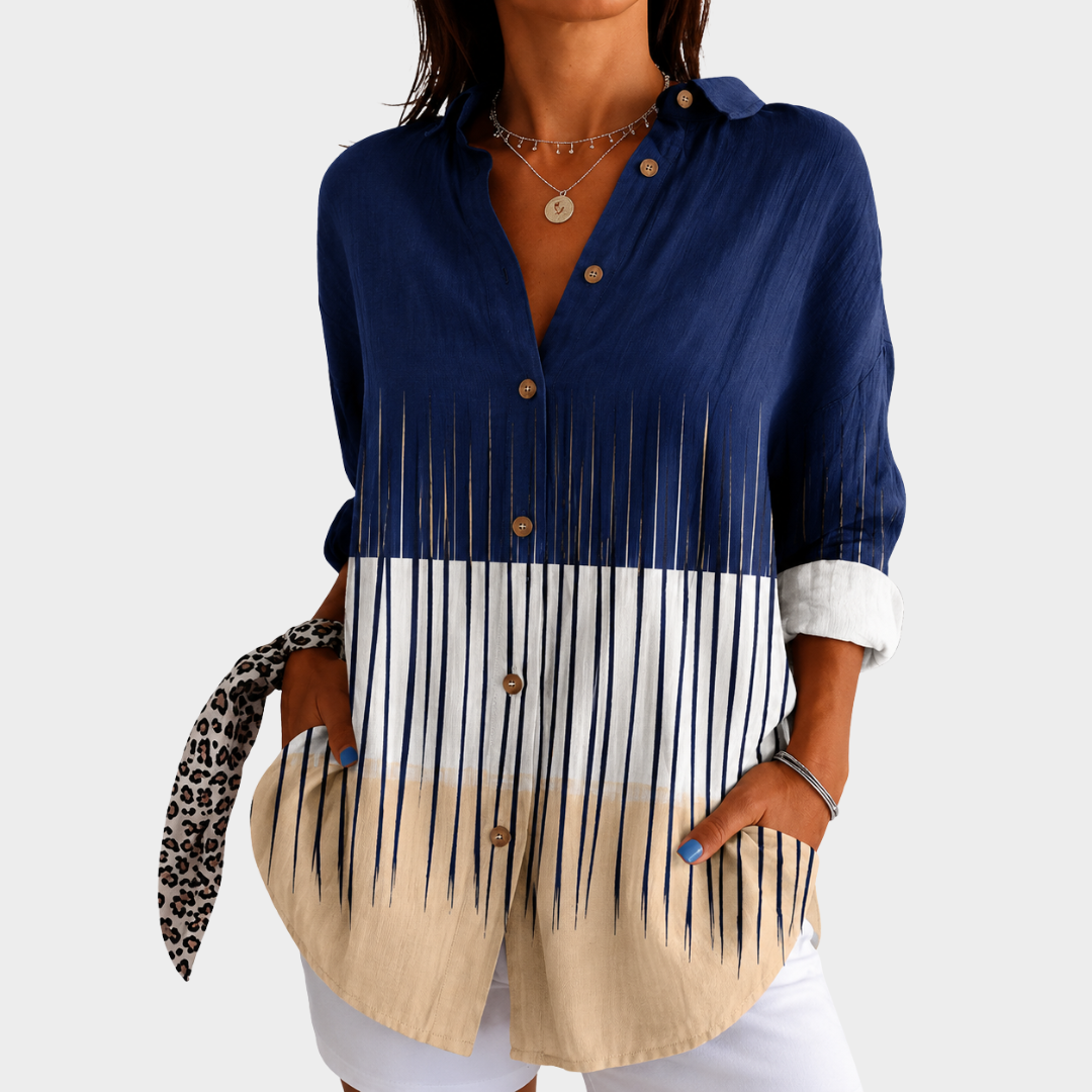 Caroline | Harbor Breeze Statement Blouse