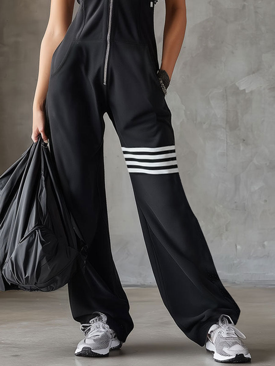 Giada | Sports Tracksuit With Hood And Stripes