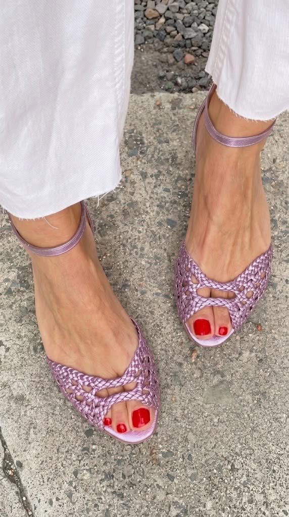 Isadora — Woven Gold Sandals