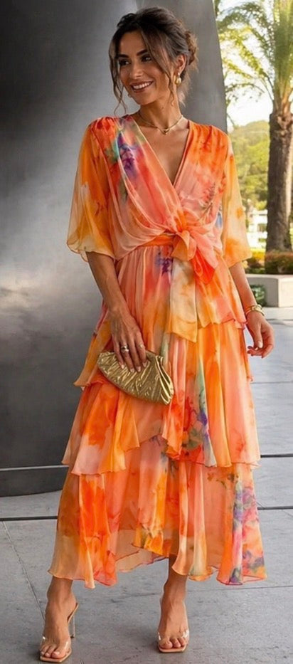 Lavinia | Layered Floral Sun Dress