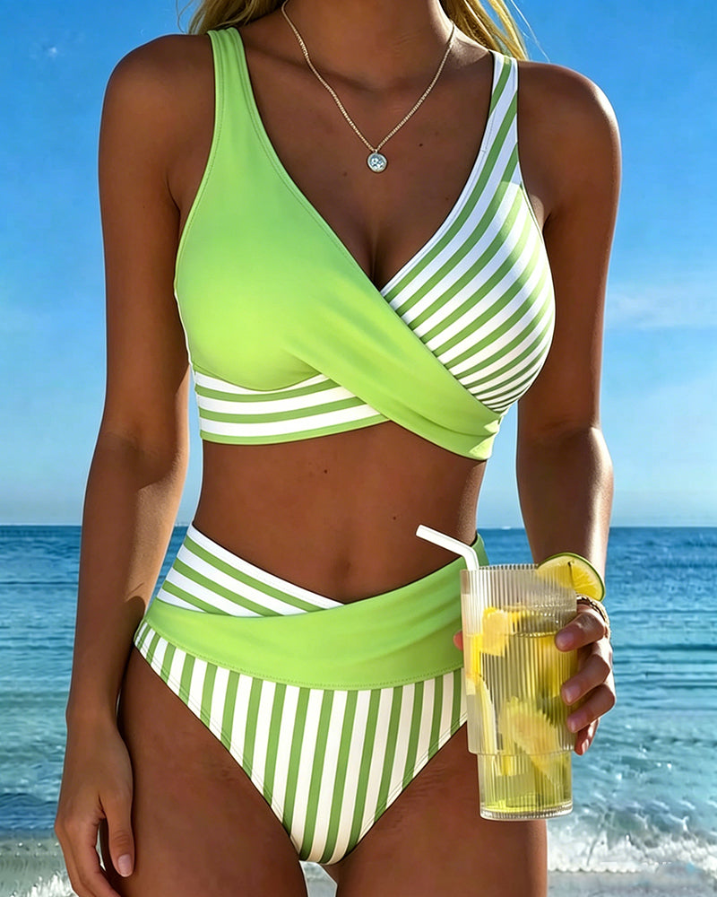 Giulia — Crossed Stripes Bikini