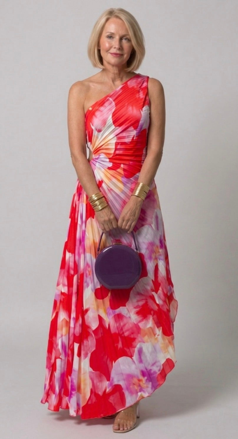 Yvaine | Pleated One Shoulder Dress