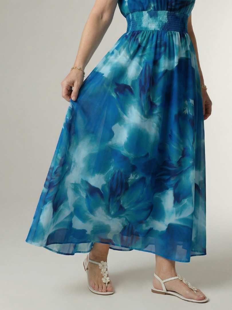 Faye | Gathered Halter Midi Dress