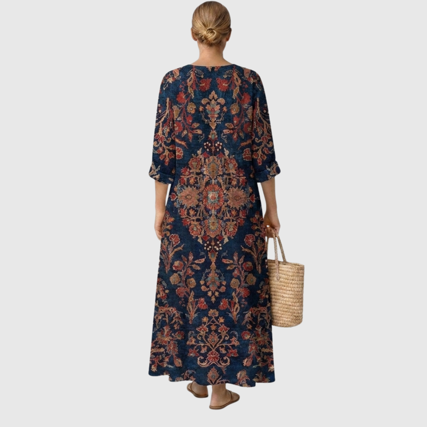 Lilian | Bohemian Floral Midi Dress