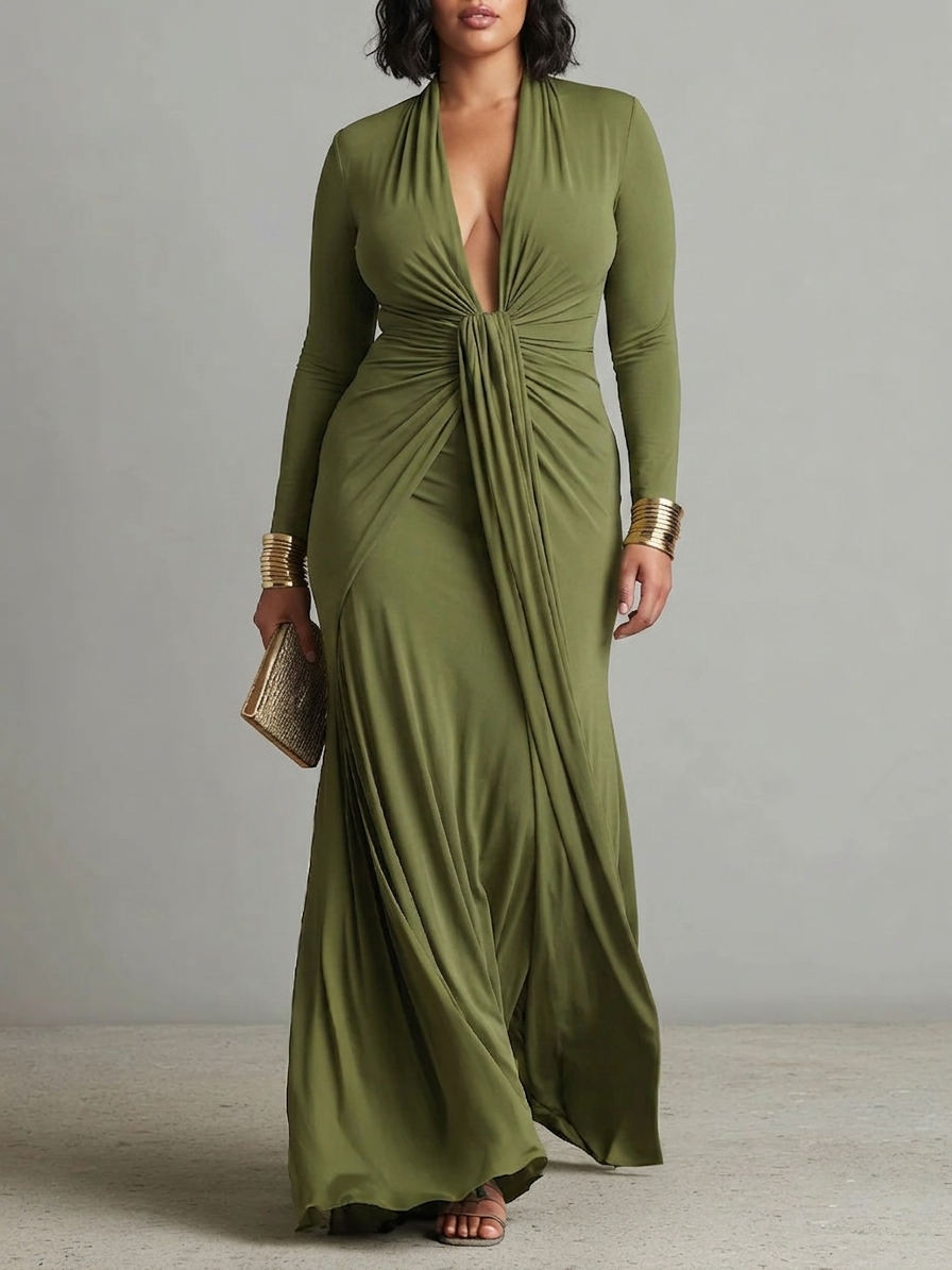 Evelyn | Glamourous Silk Maxi Dress