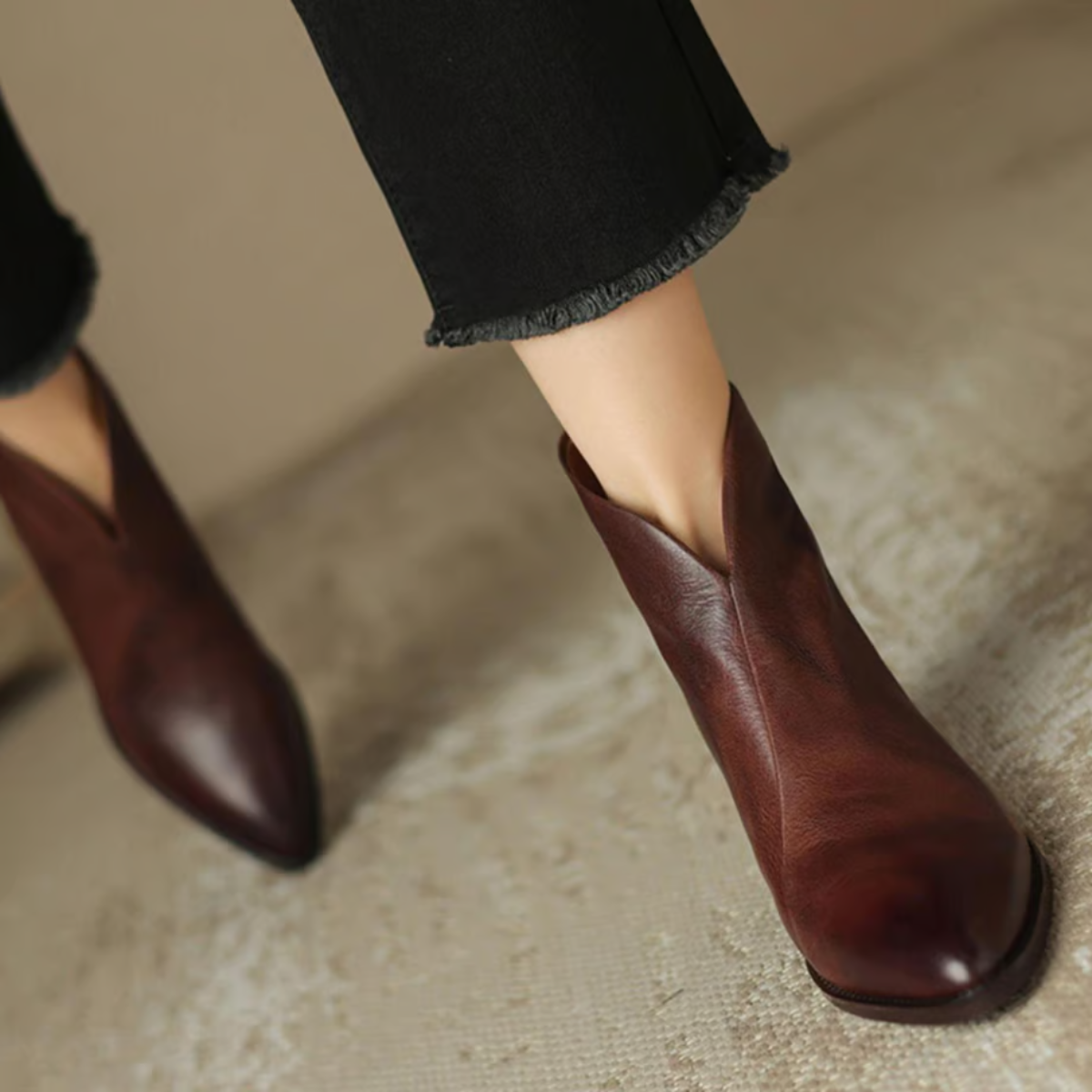 Beryl | Leather Ankle Boots