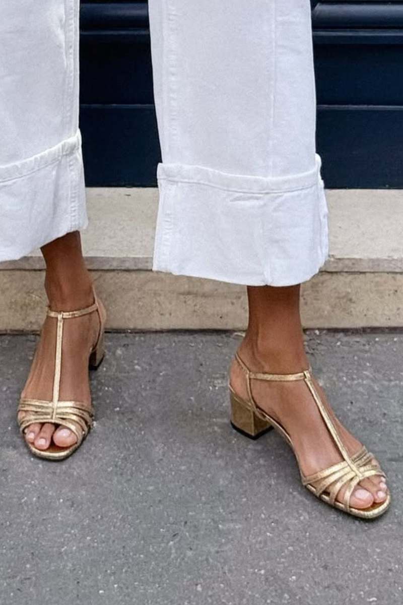 Allegra — Gold Sandals, Everyday Elegance