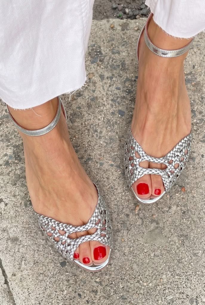 Isadora — Woven Gold Sandals