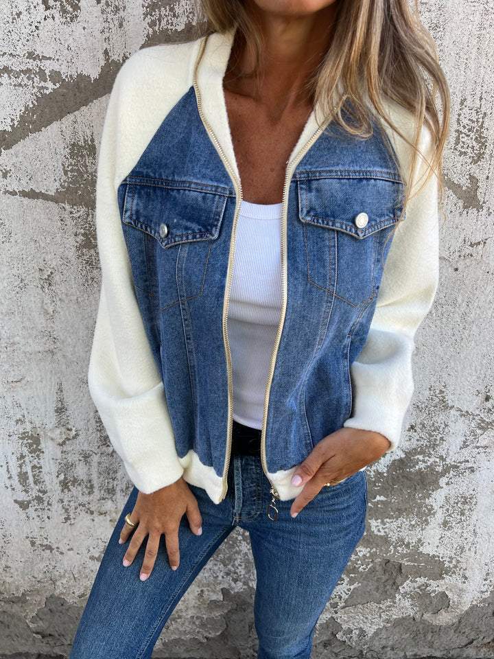 DELANEY | CASUAL JACKET WITH ZIP FASTENING AND V-NECK