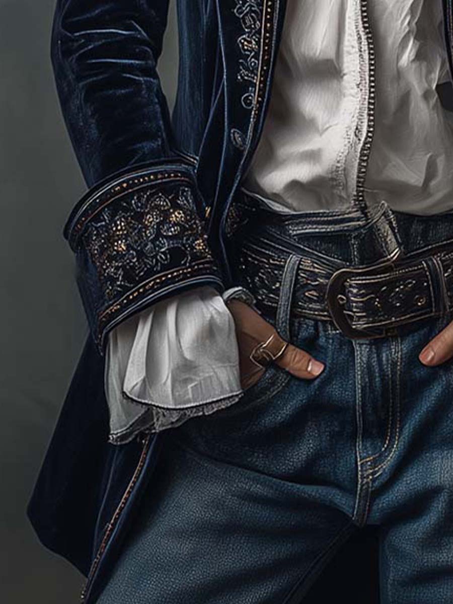 Octavia | Embroidered Longline Jacket