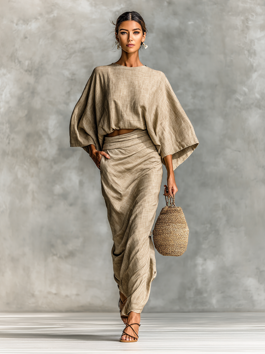 Dorothy | Relaxed Two Piece Linen Skirt Set