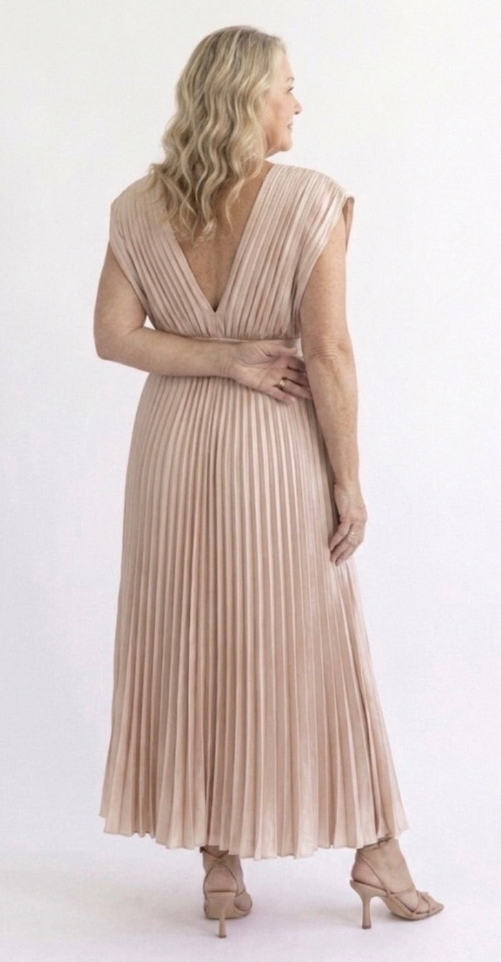 Philippa | Timeless Pleated Midi Dress