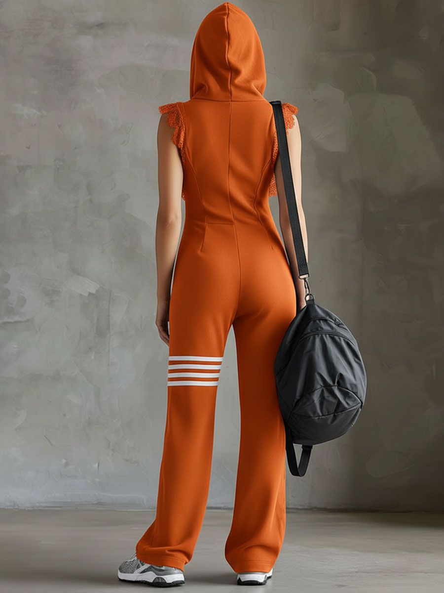 Elena | Hooded Sporty Jumpsuit