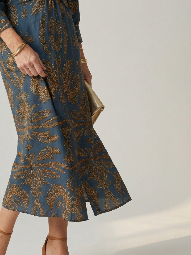 Maureen | Twist-Front Midi Dress