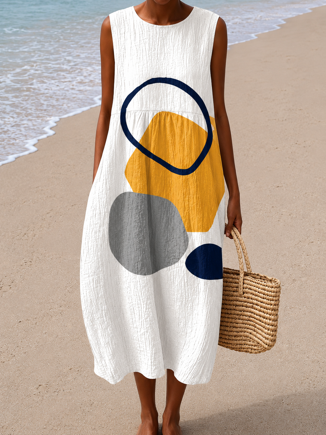 Sloane | Sleeveless Relaxed Fit Midi Dress
