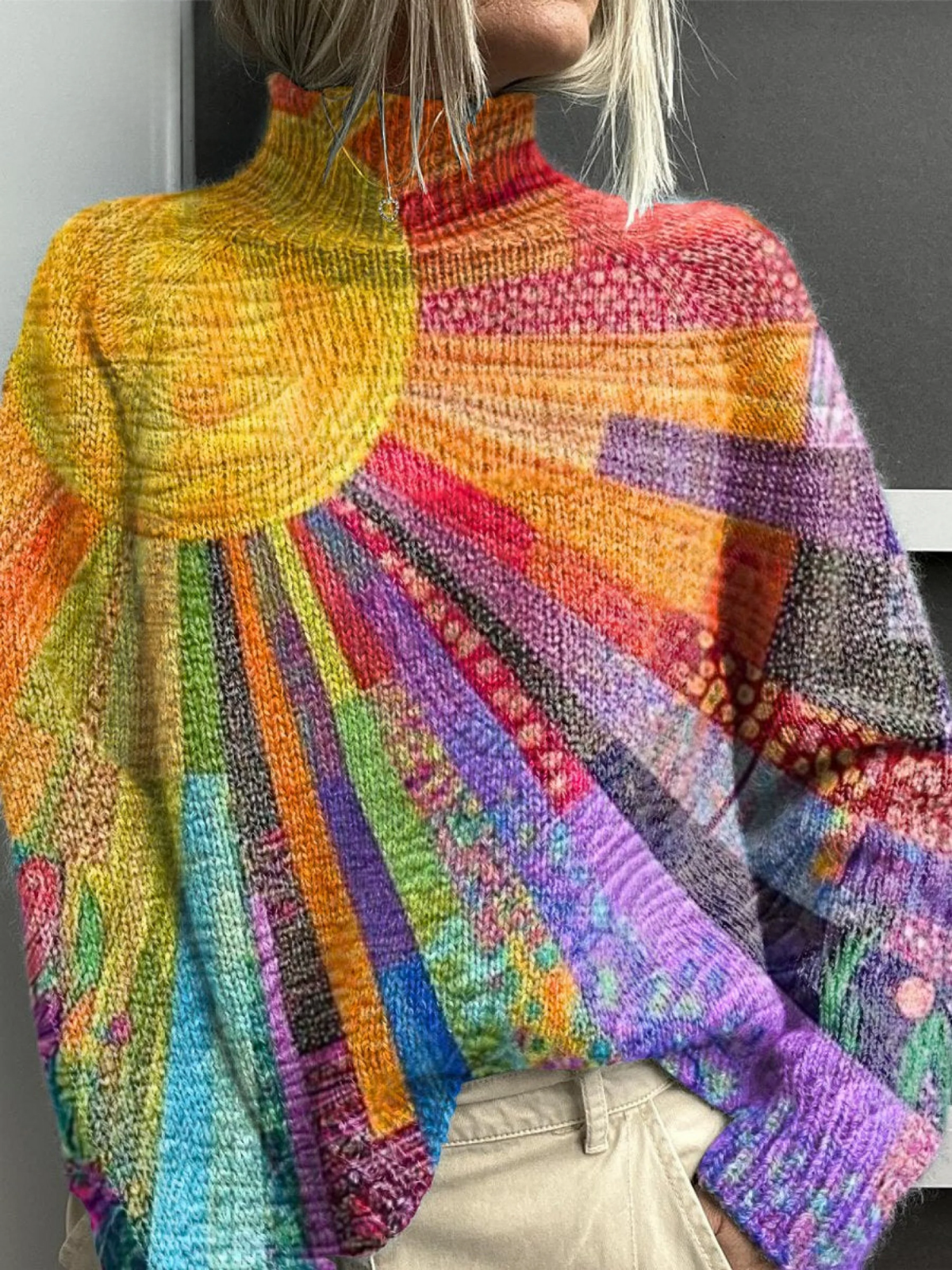 Opal | Sunburst Turtleneck Jumper