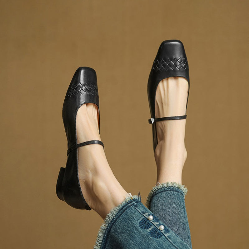 Verity | Square Toe Mary Jane Flat