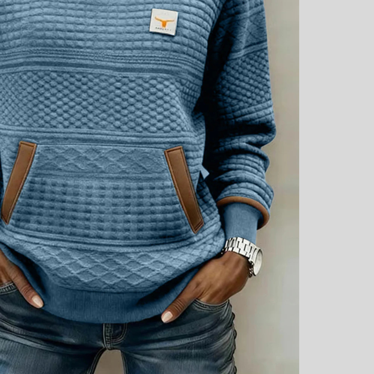 Noelle | Crew Neck Colourblock Sweatshirt