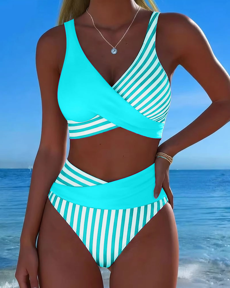 Giulia — Crossed Stripes Bikini